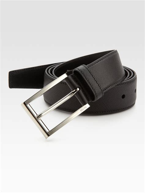 prada mens belts nylon nero black gunmetal 2c5340|Leather and Fabric Belts for Men .